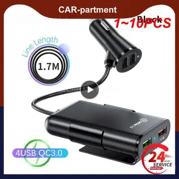  1 ~ 10PCS порт USB зарядно за кола Бързо зареждане QC3.0 5.6ft удължителен кабел за 12 мобилен телефон шофиране рекордер бързо Изображение