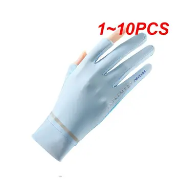  1 ~ 10PCS сензорен екран колоездене ръкавици без хлъзгане пълен пръст за шофиране мотоциклет езда летни охлаждащи ръкавици Изображение