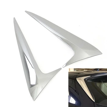 1 чифт кола задно задно стъкло тапицерия капак спойлер страна автомобил прозорец рамка хром триъгълник панел за Mazda CX-5 2017-2020 Изображение