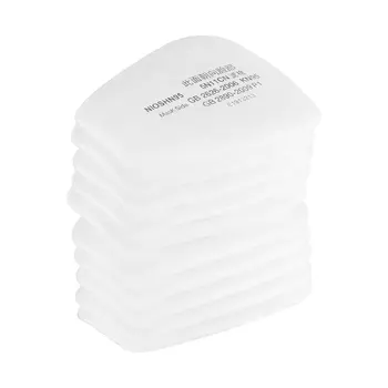 10 броя / комплект от 5N11 филтър памучен филтър 501 сменяем филтър за 6200/7502/6800 / прахова маска химическа защита против мъгла Изображение