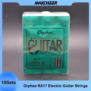 10 комплекта Orphee RX17 (010-046) Страхотен ярък тон & Комплект струни за електрическа китара с нормална светлина 6бр / комплект аксесоари за китара Изображение