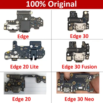 100% оригинален за Motorola Moto Edge 20 30 Lite Fusion Neo S30 Pro USB порт за зареждане Dock конектор Зарядна платка Flex кабел Изображение