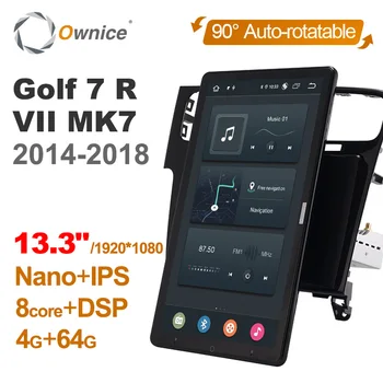 13.3 Inch 1920*1080 Tel Android 10.0 forfor Volkswagen Golf 7 R VII MK7 2014-2018 Car Radio Auto Multimedia Auto Rotatable Изображение