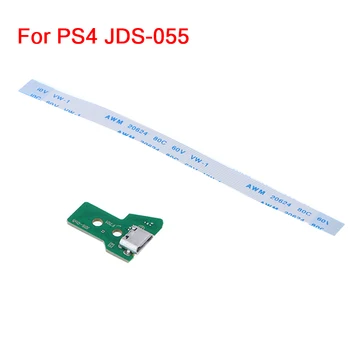1Pc за JDS-055/050 USB порт за зареждане Socket Board 12 пинов гъвкав лентов кабел с платка Micro USB за PS4 контролер Изображение