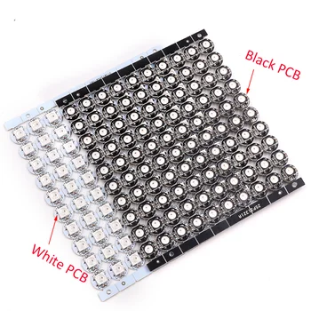 2-1000pcs WS2812B RGB LED чип 5050SMD черно/бяло PCB SK6812 индивидуално адресируема дъска радиатор WS2811 IC вграден Изображение