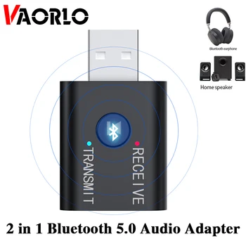 2 In1 USB безжичен Bluetooth адаптер 5.0 предавател Bluetooth за компютърна телевизия лаптоп високоговорител слушалки адаптер Bluetooth приемник Изображение