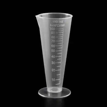 2020 Нов 1PC 100ml лаборатория бутилка лаборатория кухня пластмасова мерителна чаша мерителна чаша Изображение