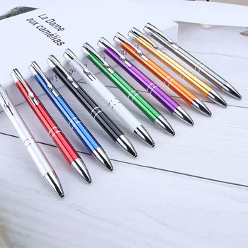 20pcs 1бр метални химикалки натиснете творчески малки подаръци за студенти рекламни писалки алуминиев вал писалки Изображение