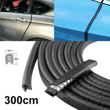 300cm Auto Universal Car Door Edge Гумен протектор за надраскване Ленти за защита от формоване на ленти Уплътняване Anti-rub DIY Car-стайлинг Изображение