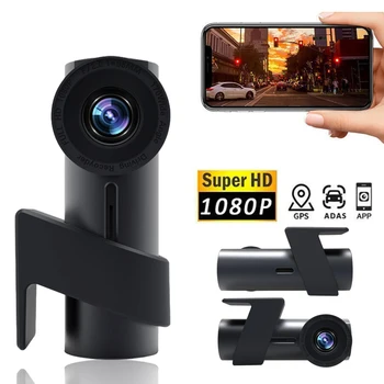 360 градуса DVR за кола 140° FOV 1080P HD Dash Cam Auto Recorder Video DashCam 24H Паркинг монитор WIFI Smart Connect & App Control Изображение