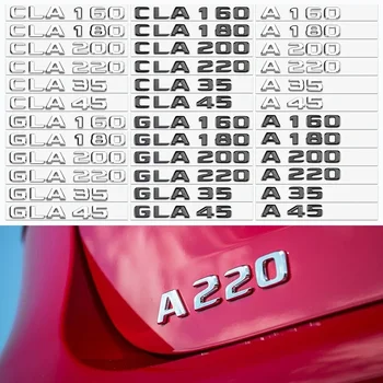 3d ABS писма кола стайлинг Fender странична значка заден багажник лого TURBO 4MATIC емблема за Mercedes A180 GLA200 CLA220 AMG аксесоари Изображение