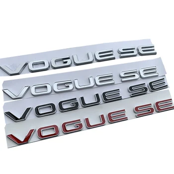3D ABS хром черно лого Vogue SE емблема писма кола багажника значка Decal за Land Rover Range Rover Vogue SE стикер аксесоари Изображение