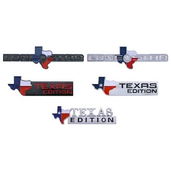 3D Metal Lone Star Texas Edition емблема писма кола багажника лого значка за джип ренегат Wrangler патриот Тексас стикер аксесоар Изображение
