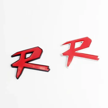 3D метални букви R лого задно багажник багажник емблема емблема стикер стикер Стикери за Honda Civic Accord FIT TYPER Аксесоари за стайлинг на автомобили Изображение