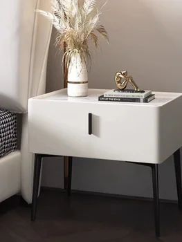 40CM Висококачествено нощно шкафче Модерно луксозно 1-степенно дървено чекмедже Нощно шкафче NewDesign шкаф за съхранение Домакински мебели Изображение
