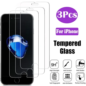 4Pcs защитно стъкло за iPhone SE 2020 7 8 Plus прозрачен екран протектор за iPhone 5S SE2022 6 6s плюс стъкло Изображение