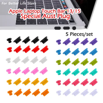 5pcs /Лот 11 Цветен мек силиконов прахообразен щепсел за Apple лаптоп портове Анти-прах запушалка Ефективна прахоустойчива и водоустойчива Изображение