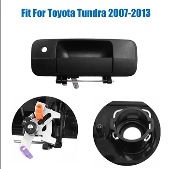 69090-0C040 690900C040 Нов стил черна дръжка на багажника с ключалка за Toyota Tundra 2007 2008-2013 Външна дръжка за кола стайлинг Изображение