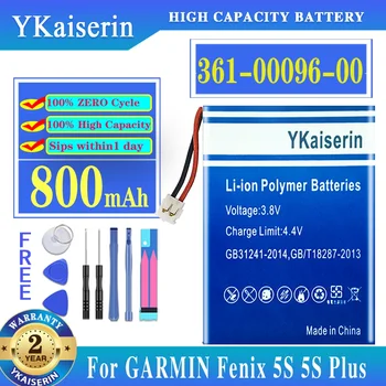 800mAh 361-00096-00 Батерия за GARMIN Fenix 5s Fenix 5s Plus 5sPlus батерия Batterij + Track Code Изображение
