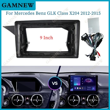 9 инчов адаптер за автомобилна рамка Canbus Box Android Radio Dash монтаж панел комплект за Benz GLK GLK-Class X204 2012-2015 Изображение