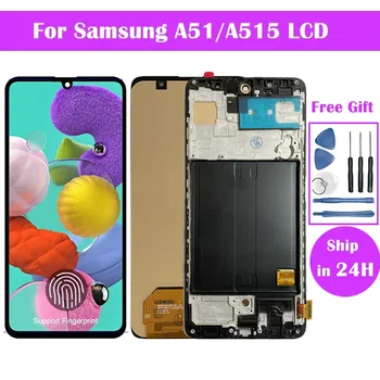 AMOLED/OLED/TFT LCD за Samsung за Galaxy A51 дисплей сензорен екран дигитайзер събрание за Samsung A51 A515F A515F / DS LCD Изображение