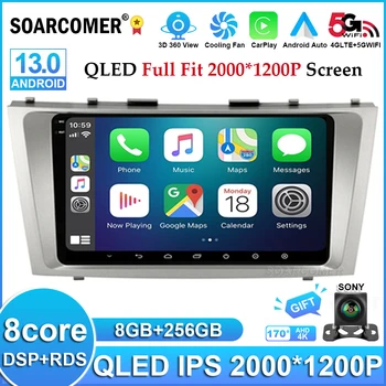 Android 13 За Toyota Camry 6 XV 40 50 2006-2011 Автомобилно радио Мултимедиен видео плейър GPS навигация Стерео сензорен екран Head Unit Изображение