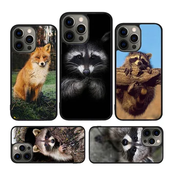 Animal миеща мечка лисица случай за iPhone 15 SE 2020 XR X XS Макс 6S 7 8 Плюс 12 13 Мини 11 12 13 14 Pro Макс броня капак Изображение