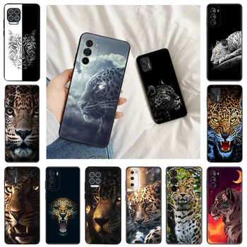 Anti-Drop мек калъф за телефон за Motorola Moto G52 G30 G32 G22 G71 G60 G51 G50 G31 G9 G8 Edge 20 30 Леопардово животинско покритие Изображение