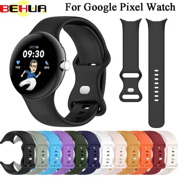 BEHUA силиконова лента за наблюдение за Google Pixel Smart Watch Band Оригинална гривна с каишка Без пропуски Нови аксесоари за спортен колан с маншет Изображение