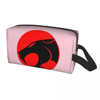 Cartoon аниме Thundercats грим чанта за жени пътуване козметичен организатор сладък съхранение тоалетни чанти Изображение