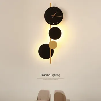 Creative стена лампа скандинавски стил дизайнер изкуство хол спалня планета светлина луксозна декорация стена лампа Dia29cm H71cm 10W Изображение
