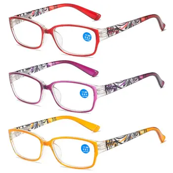 Fashion Anti-Blue Light Очила за четене Защита на очите Пресбиопични очила Унисекс цветя Елегантни удобни очила + 1.0 ~ + 4.0 Изображение