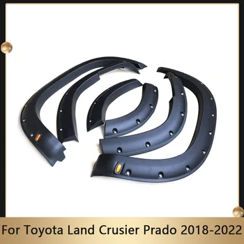 Fender Flares Wheel Вежди със светлини за Toyota Land Crusier Prado 2018-2022 Преден заден калник гуми Splash Fender Guard Изображение
