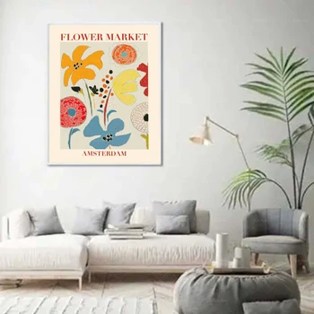 Flower Market Print, Flower Market Poster, Flower Market Poster Amsterdam, Flower Wall, Flower Shop Sign, Flower Print, Цветар Изображение