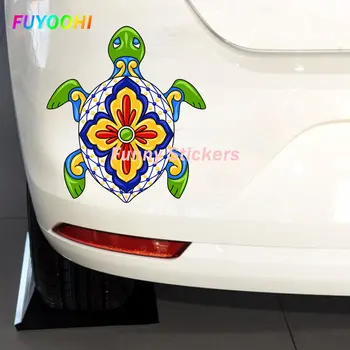 FUYOOHI Смешен стикер за мексиканска декоративна костенурка кола стикери мотоциклет Decal багажника винил кола обвивка водоустойчив слънцезащитен крем Изображение