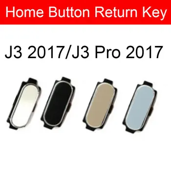 Home бутон Flex кабел за Samsung Galaxy J3 Pro 2017 Меню ключ сензор за разпознаване на пръстови отпечатъци Flex кабел Repalcement ремонт Изображение