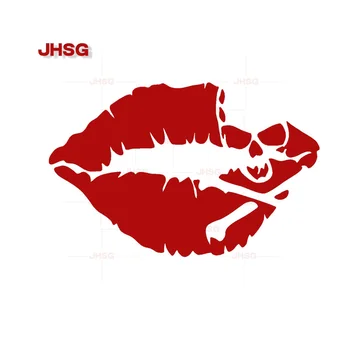 JHSG стикер за кола по поръчка череп устна прозорец секси стикер стикер момиче червило броня кола прозорец тялото аксесоари стикер стикер PVC Изображение