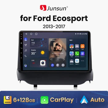 Junsun V1 AI Voice Wireless CarPlay Android Auto Radio за Ford Ecosport 2013-2017 4G кола мултимедия GPS 2din авторадио Изображение