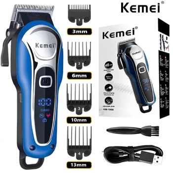 Kemei бръснар професионален тример за коса за мъже електрическа брада нож машина за рязане на коса коса нарязани безжичен кабел KM-1995 Изображение
