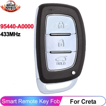 KEYECU За Hyundai Creta 2016 2017 2019 2020 2021 P/N: 95440-A0000 95440-A0500 Дистанционно управление 433MHz 8A CHIP Smart Key 3 Button Изображение