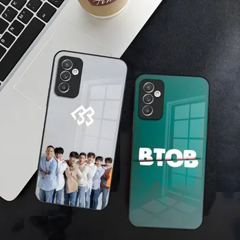 Kpop B-BTOB телефон случай за Samsung S30 S21 S20 S23 S22 Fe S10 E S9 бележка 20 10 Pro Ultra Plus 5G стъкло Изображение