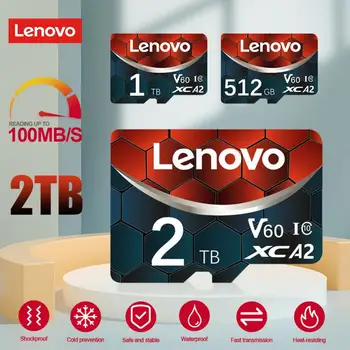Lenovo 2TB Micro TF SD карта V30 U3 Class 10 SD карта с памет до 100MB/s 4K Ultra-HD високоскоростна A2 SD карта за Nintendo Switch Изображение