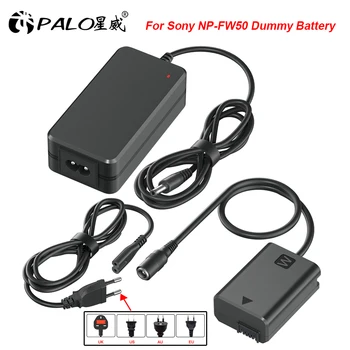 NP-FW50 NP FW50 Dummy батерия AC захранващ адаптер DC съединител комплект за Sony Alpha A5100 A6500 A6400 A6000 A55 A7 RX10 камери Изображение