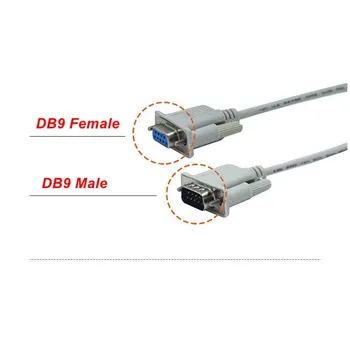 Original Cable de extensi n macho a hembra DB9, Conector de 9 pines, adaptador de serie hembra a hembra, Cable de datos Изображение