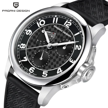 PAGANI DESIGN Мъжки часовници 2024 Нов луксозен кварцов часовник за мъже Многофункционален ръчен часовник Мъжки сапфирен кристал Япония VH88 Movt Изображение