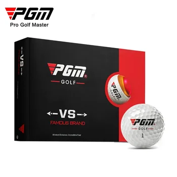 PGM Оригинална топка за голф Трислойна подаръчна кутия за мач топка Комплект топки за голф 12pcs Set / 3pcs Game Use Ball Q017 Изображение