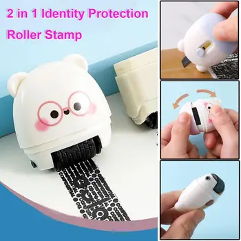 Privacy Blackout Mini Messy Code Identity Cover Eliminator Identity Protection Roller Stamp Guard Seal Information Изображение