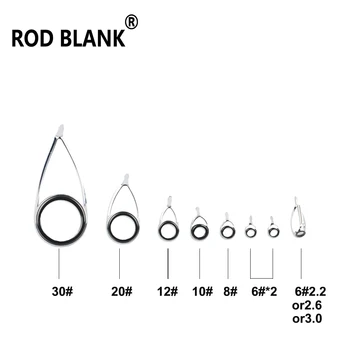Rod Blank 8Pcs / Set Guide неръждаема стомана KL рамка керамични пръстен очи прът сграда ремонт аксесоар Изображение