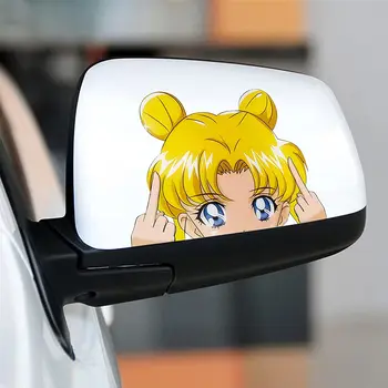 Sailor Moon стикери аниме ваденки за кола винил Peeker Decal авто аксесоари за прозорец кемпер лаптоп скейтборд декорация Изображение