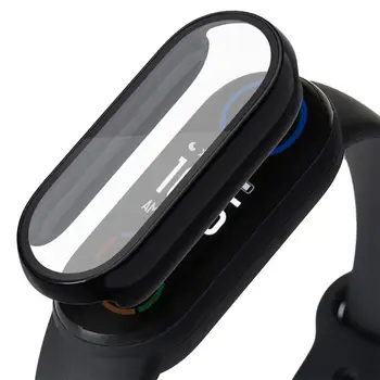 Screen Protector Soft Glass For mi band 8 4 5 6 7 Пълно покритие защитно фолио за Miband 7 Case Smart Watch каишка гривна Изображение
